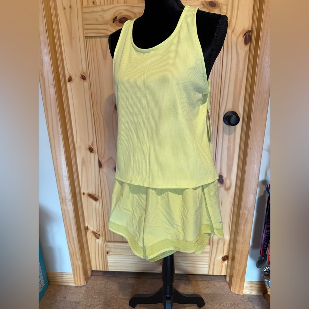 Sunny Lime workout set, tank & shorts
